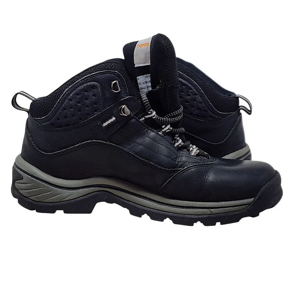 Timberland Hiking Boots 7.5M Mens White Ledge Black Waterproof Hiking Leather